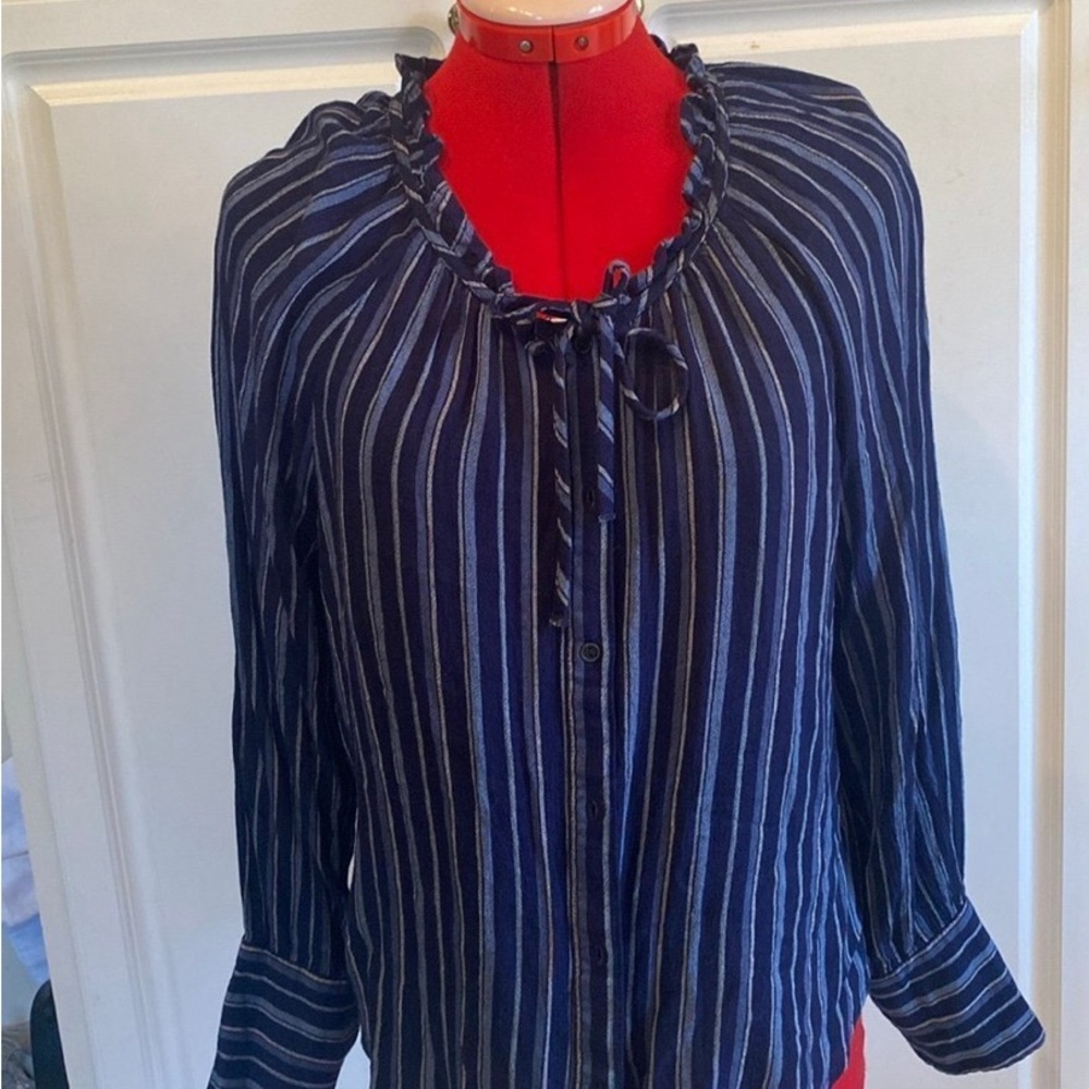 A.N.A. Navy Striped Women's Top